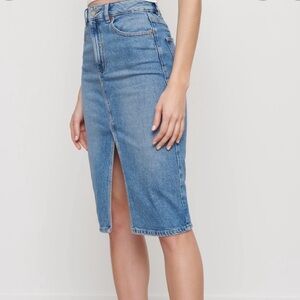 DYNAMITE Denim Midi Skirt